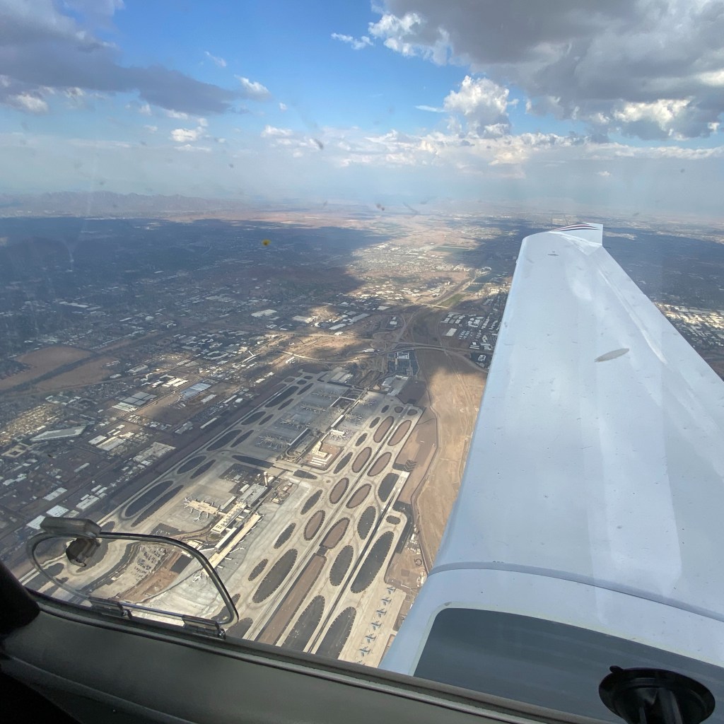 Flying over Phoenix Sky Harbor